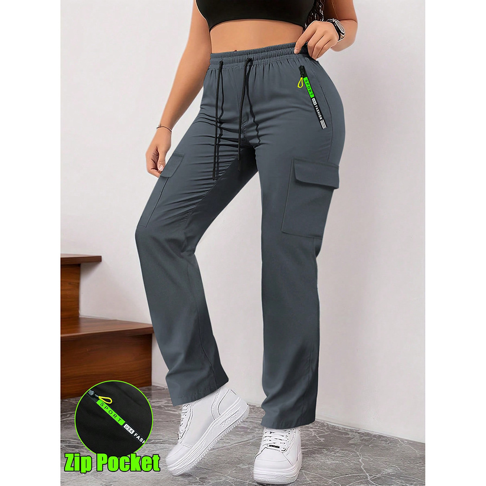Women's Casual Retro Large Pocket Casual Pants 3 Women's Casual Retro Large Pocket Casual Pants - Image 3