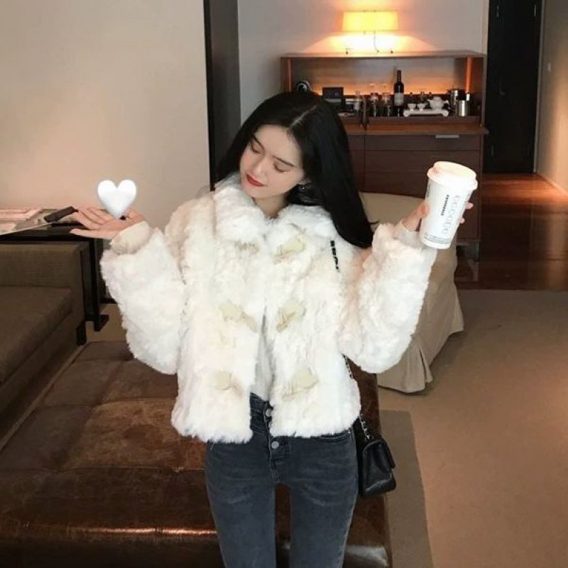 Women's Fashionable Loose Short Fluffy Coat 3 Women's Fashionable Loose Short Fluffy Coat - Image 3