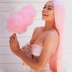 Long Straight Wig – Silky Natural Look Synthetic & Human Hair Wig for Women, Sleek Middle/Free Part Hairstyle