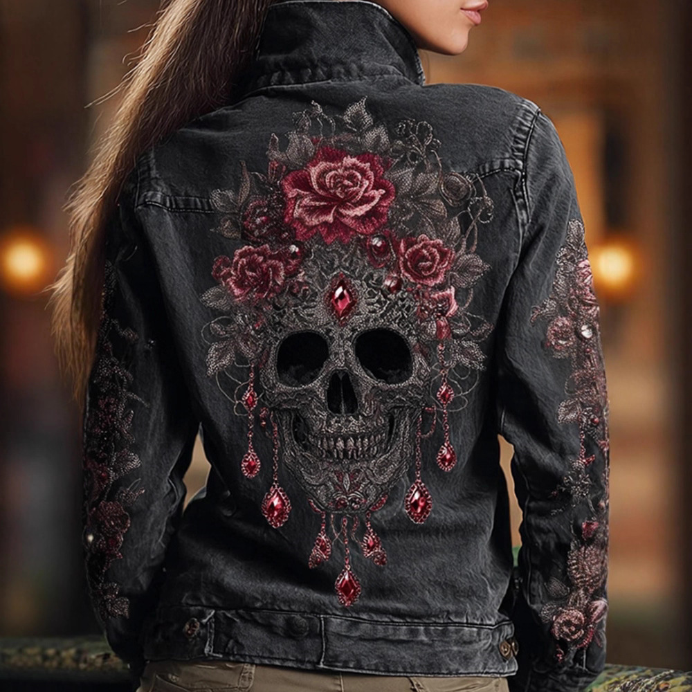 Autumn Retro Washed Long-Sleeve Denim Jacket 9 Autumn Retro Washed Long-Sleeve Denim Jacket - Image 9