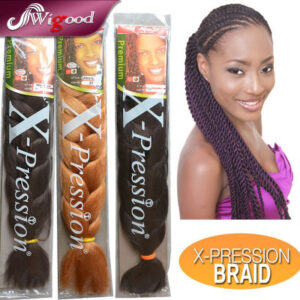 New African Chemical Fiber XpressionBraid Hair, European and American Natural Wig Black Braid Mixed Color