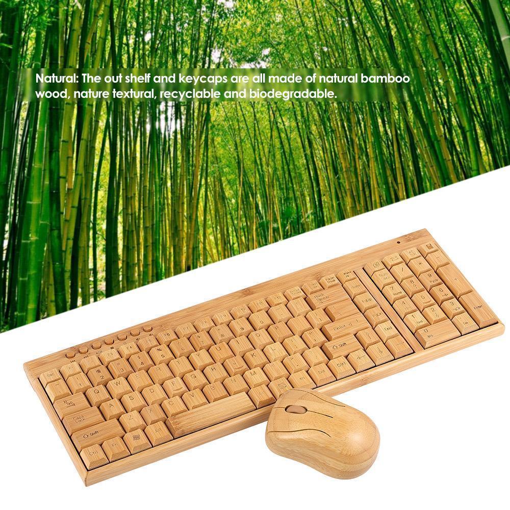 Bamboo Wireless Keyboard and Mouse Set 1 Bamboo Wireless Keyboard and Mouse Set