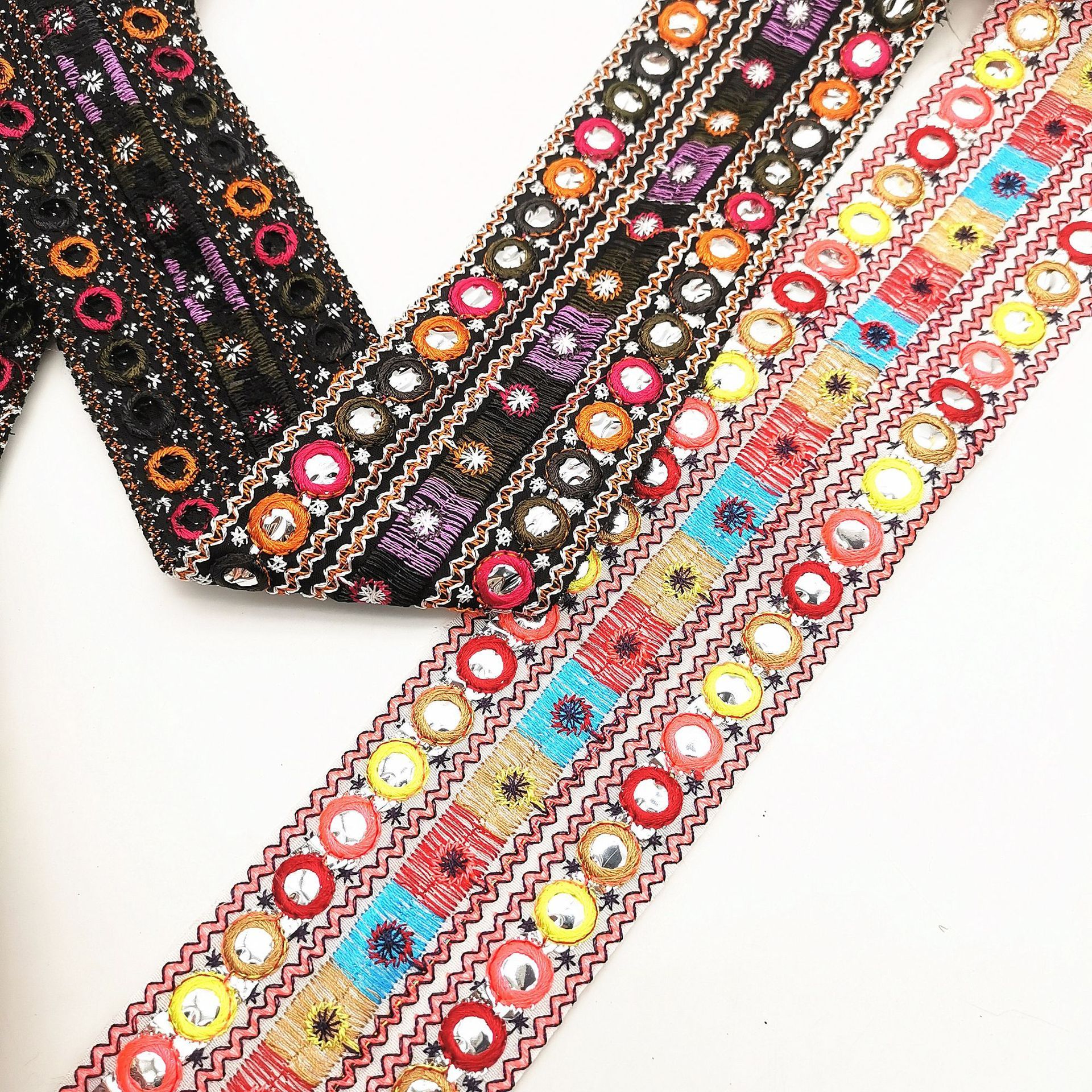 Lens Embroidery Lace DIY Ethnic Style Clothing Accessories Ribbon 3 Lens Embroidery Lace DIY Ethnic Style Clothing Accessories Ribbon - Image 3
