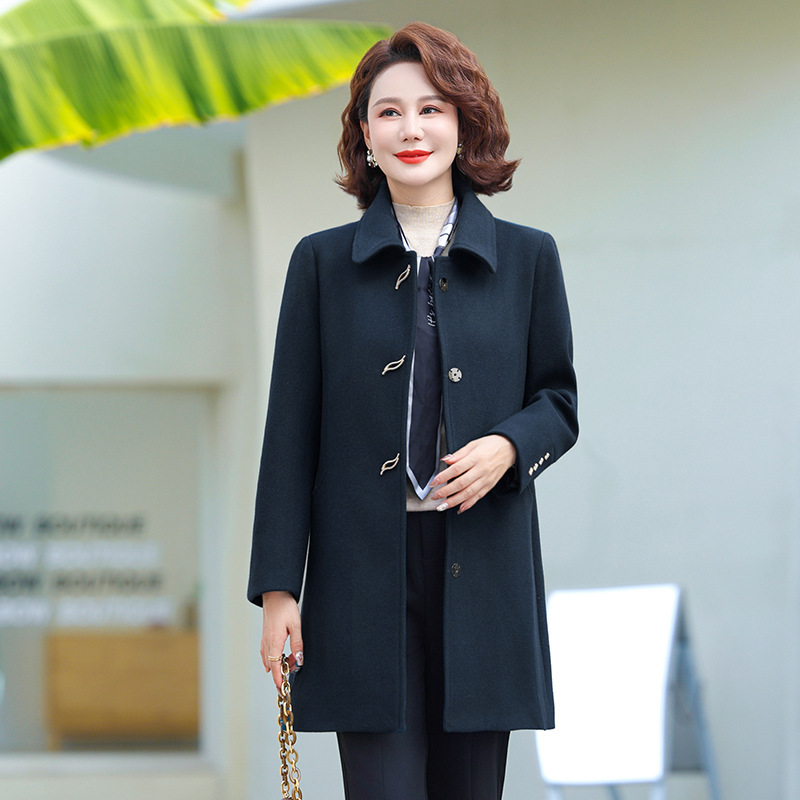 Mid-length Wool Blazer Designed Specifically For Middle-aged And Older Women 8 Mid-length Wool Blazer Designed Specifically For Middle-aged And Older Women - Image 8