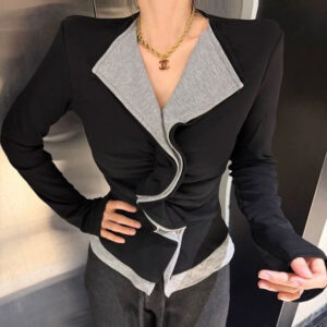 Fake Two-piece Short Top Women's