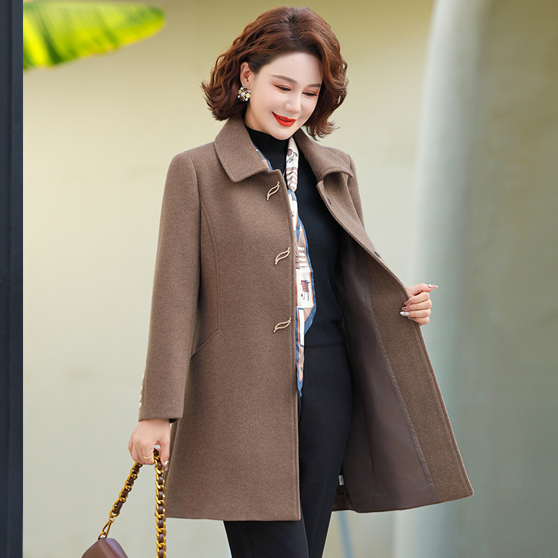 Mid-length Wool Blazer Designed Specifically For Middle-aged And Older Women 4 Mid-length Wool Blazer Designed Specifically For Middle-aged And Older Women - Image 4