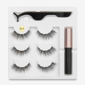 Fashion Magnetic False Eyelashes – 1 Pair Reusable Natural Look Magnet Lashes, Easy Apply No Glue