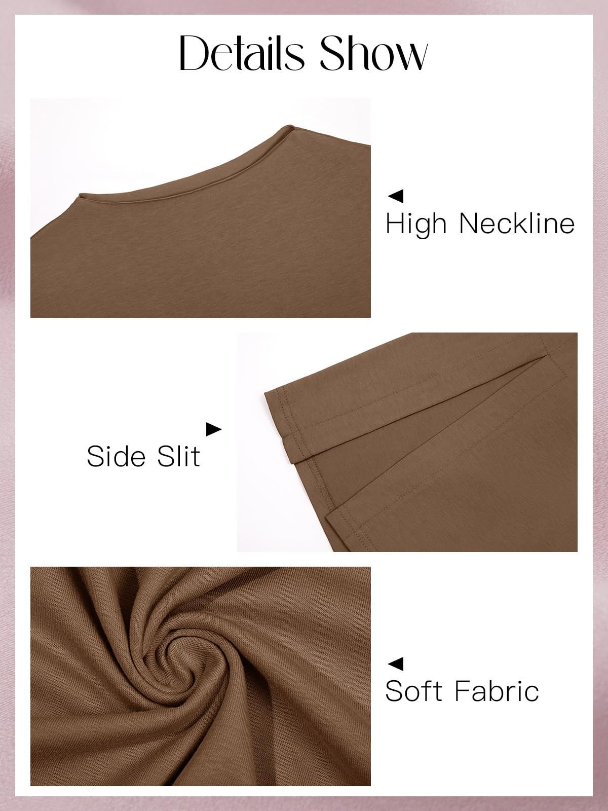 Fisoew Women's Oversized T Shirts Casual Sleeve Side Slit Workout Gym Loose Fit Summer Tee Tunic Tops 9 Fisoew Women's Oversized T Shirts Casual Sleeve Side Slit Workout Gym Loose Fit Summer Tee Tunic Tops - Image 9