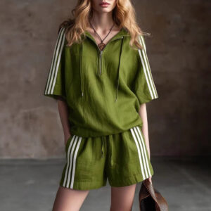 Casual Loose-fitting Two-piece Sportswear Set