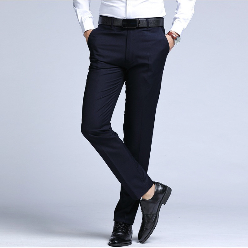 Men's Solid Color Versatile Straight Leg Suit Pants 6 Men's Solid Color Versatile Straight Leg Suit Pants - Image 6