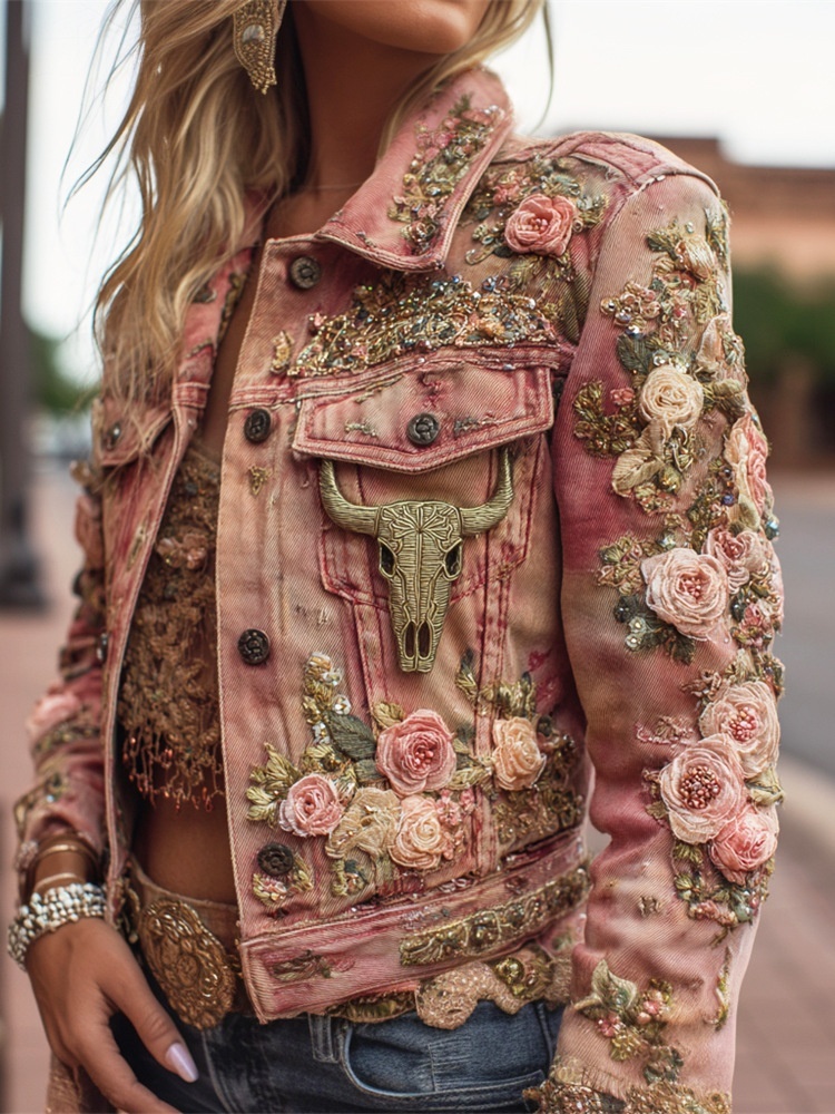 Autumn Retro Washed Long-Sleeve Denim Jacket 8 Autumn Retro Washed Long-Sleeve Denim Jacket - Image 8