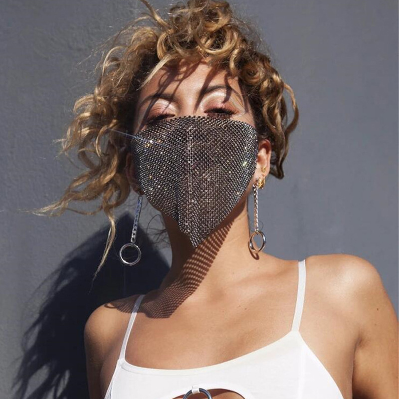 Personality Trend Accessories Rhinestone Mask 1 Personality Trend Accessories Rhinestone Mask