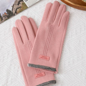 Women's Winter Thermal Gloves Made From Duvet Fabric With Touchscreen Compatibility And Three-Strand Fleece Edges