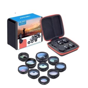 Apexel 10-in-1 Smartphone Lens Kit – Wide Angle, Macro, Fisheye & Telephoto