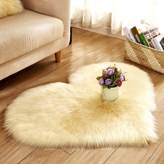 Plush Heart Shaped Carpet Non-Slip Mat Fluffy Rug Floor Mat Blanket Sofa Cushion Foot Pad Carpets For Living Room Home Decor 6 Plush Heart Shaped Carpet Non-Slip Mat Fluffy Rug Floor Mat Blanket Sofa Cushion Foot Pad Carpets For Living Room Home Decor - Image 6