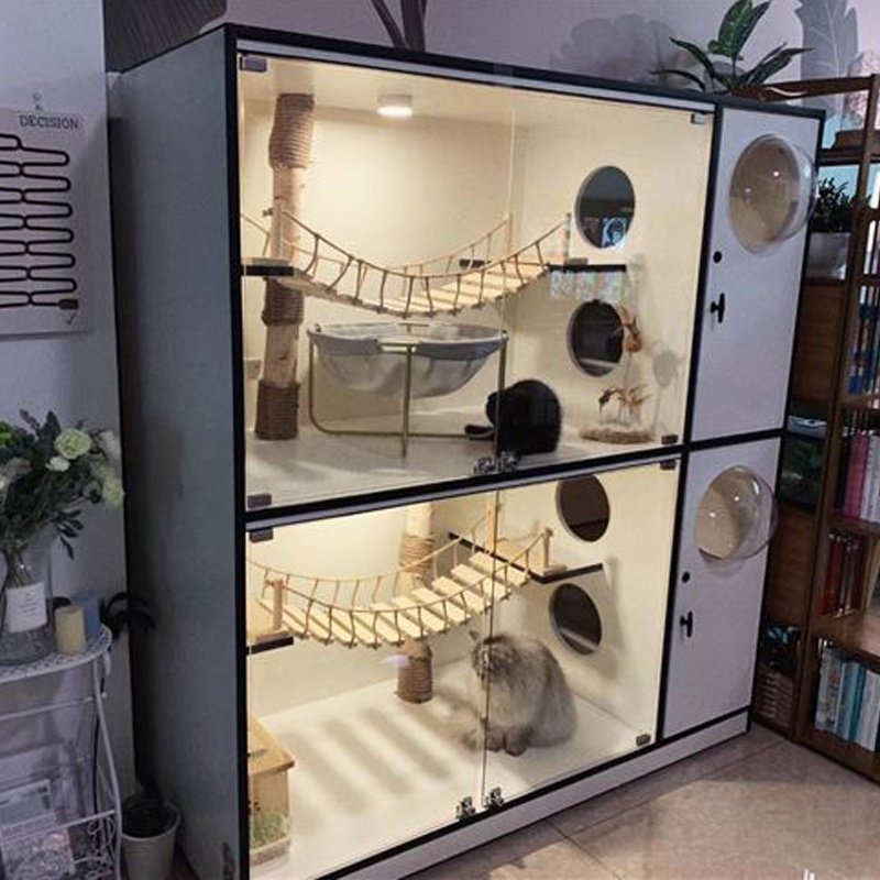 Wall Cat Furniture Pine Wall Hanging Bridge 5 Wall Cat Furniture Pine Wall Hanging Bridge - Image 5