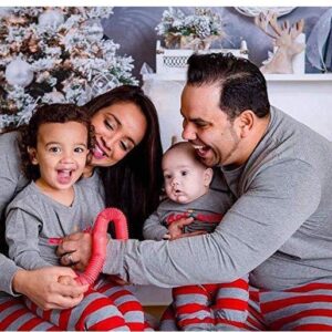 Stripe Long Sleeve Printed Parent-child Dress