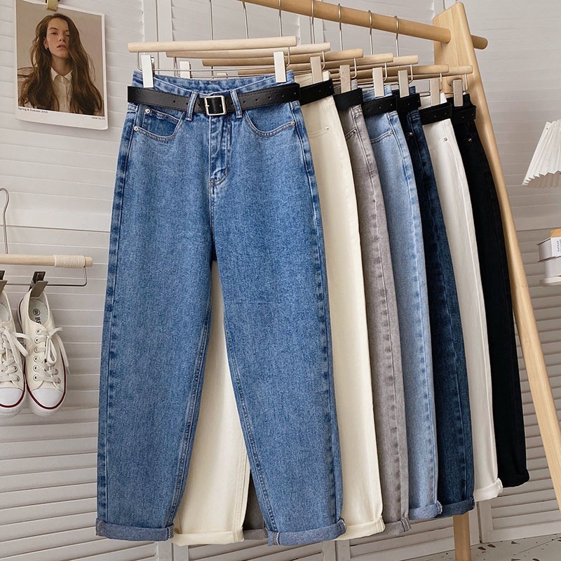 Straight-leg Cropped Slimming Carrot-shaped Dad Jeans For Petite Frames 1 Straight-leg Cropped Slimming Carrot-shaped Dad Jeans For Petite Frames
