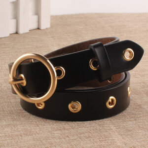 Classic Round Buckle No Hole Belt
