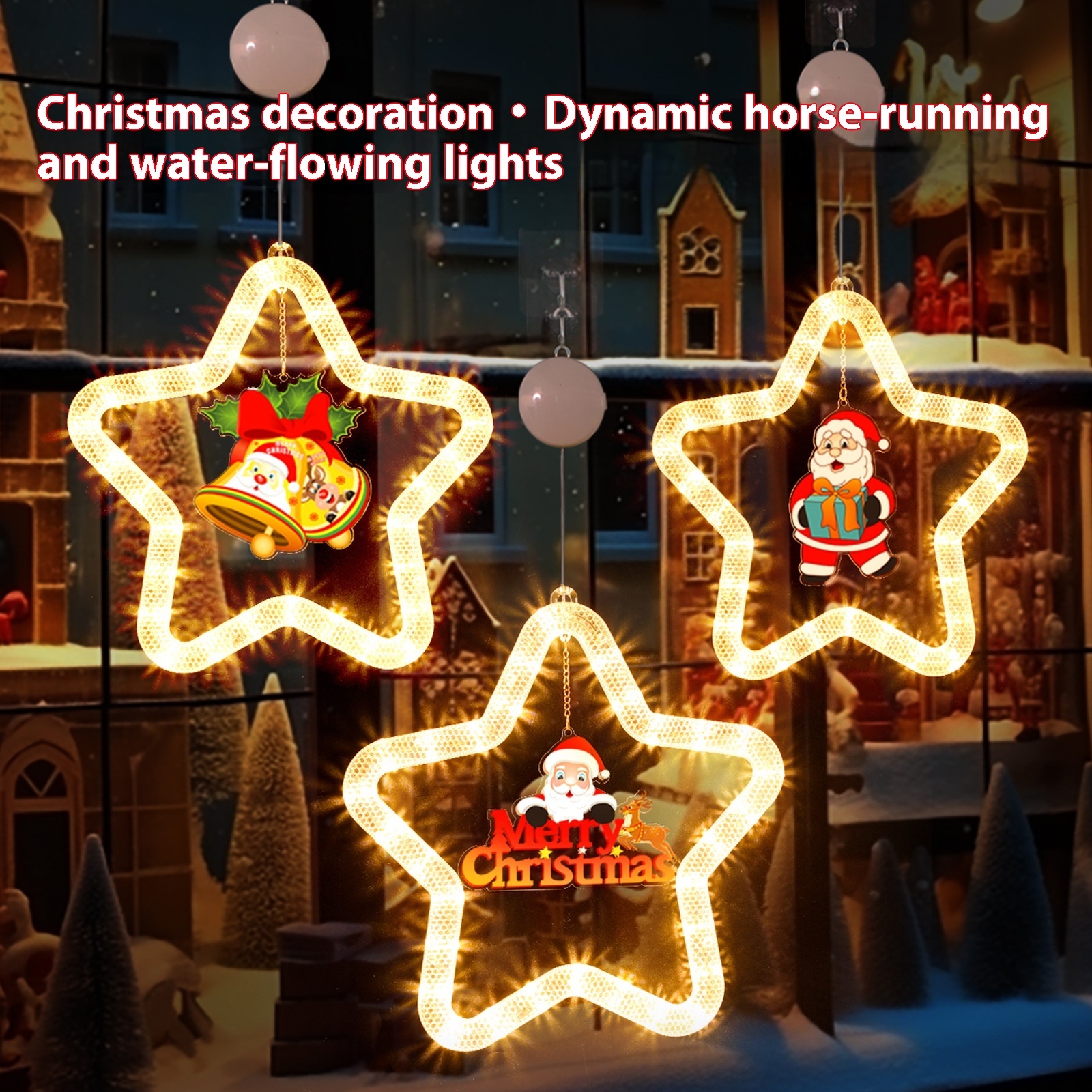 Christmas Pendant Decoration Christmas Atmosphere Led Lights Led Christmas Star Light Decoration For Window Door For Holiday 6 Christmas Pendant Decoration Christmas Atmosphere Led Lights Led Christmas Star Light Decoration For Window Door For Holiday - Image 6