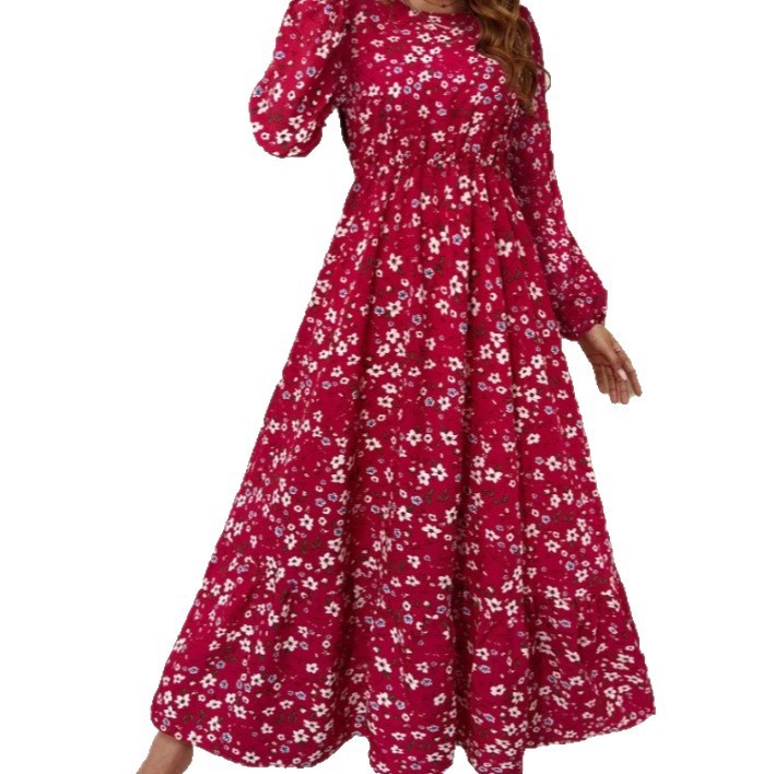 Vintage Print Long-sleeve Dress 4 Vintage Print Long-sleeve Dress - Image 4