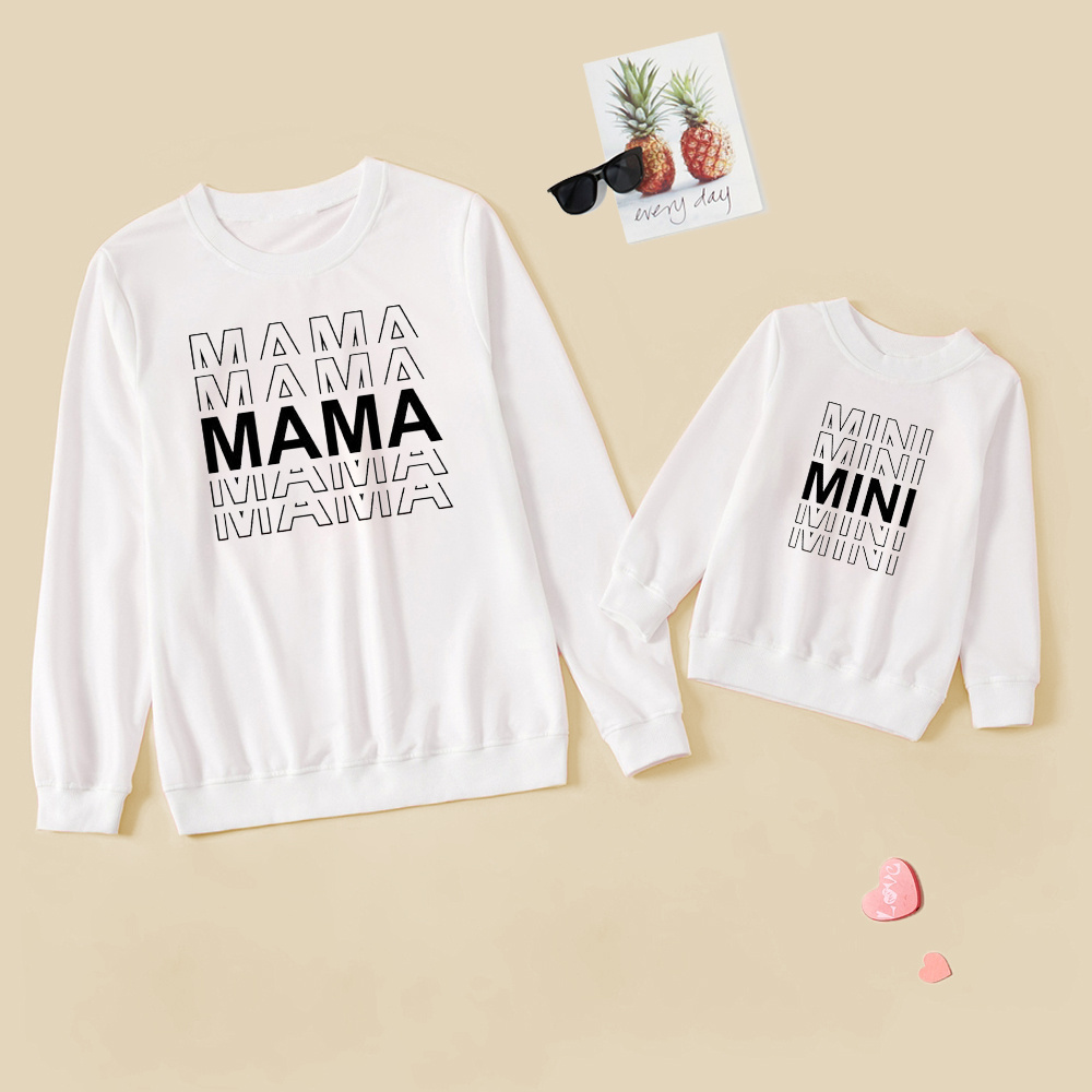 Explosive Letter Printed Sweater Parent-child Sweater 2 Explosive Letter Printed Sweater Parent-child Sweater - Image 2