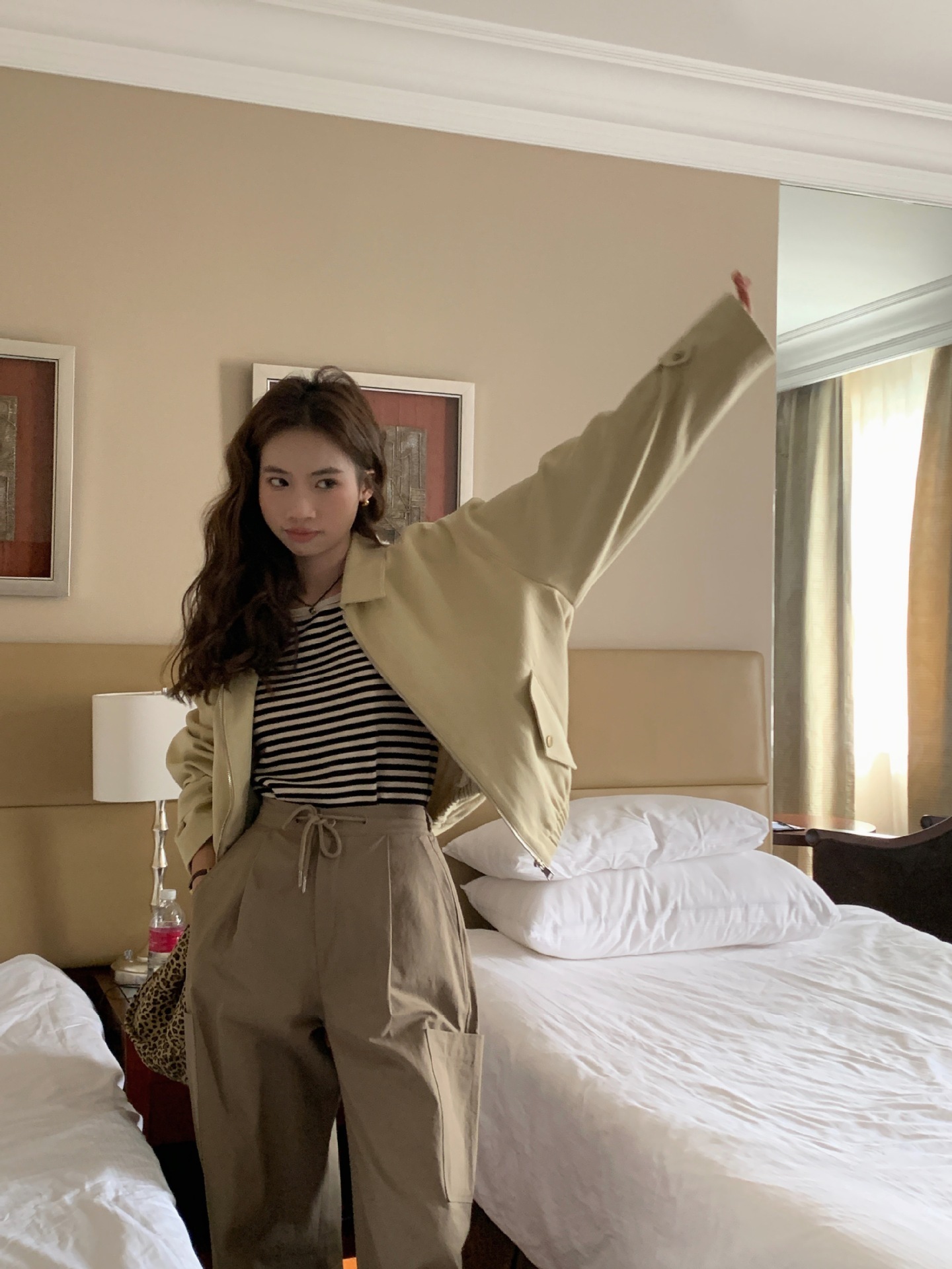 Casual Solid Color Lapel Long Sleeve Loose Slimming Zipper Coat 10 Casual Solid Color Lapel Long Sleeve Loose Slimming Zipper Coat - Image 10