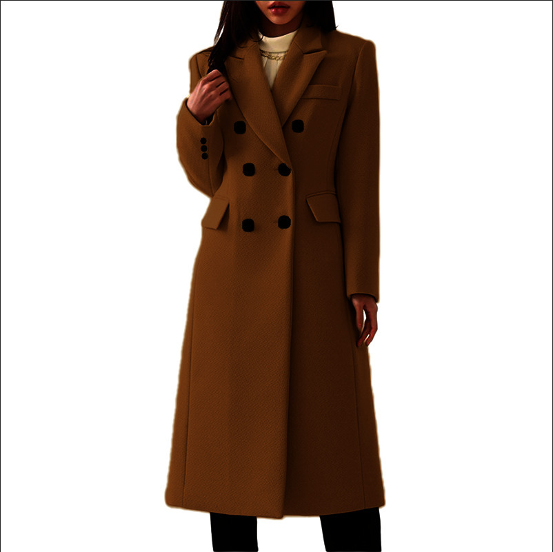 New Autumn Winter Simple Women's Wool Coat 3 New Autumn Winter Simple Women's Wool Coat - Image 3