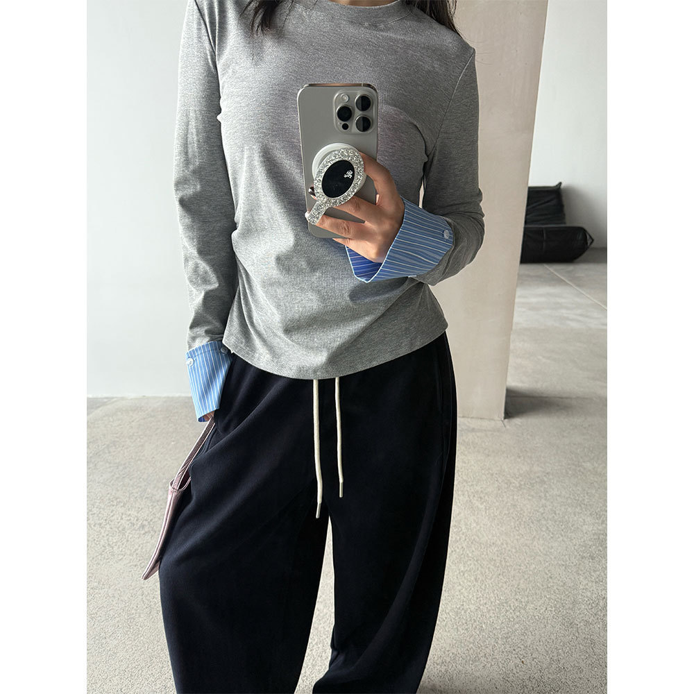 Crew Neck Pullover Slim Fit Top 2 Crew Neck Pullover Slim Fit Top - Image 2