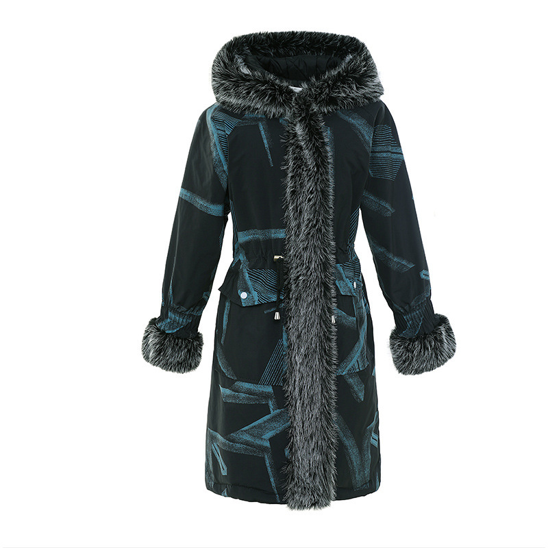 Parka Fur Female Large Fur Collar Cotton Clothes 3 Parka Fur Female Large Fur Collar Cotton Clothes - Image 3