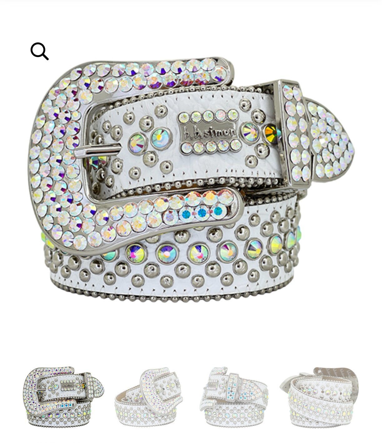 New Rhinestone Belt With Top-grain Leather Unisex 7 New Rhinestone Belt With Top-grain Leather Unisex - Image 7