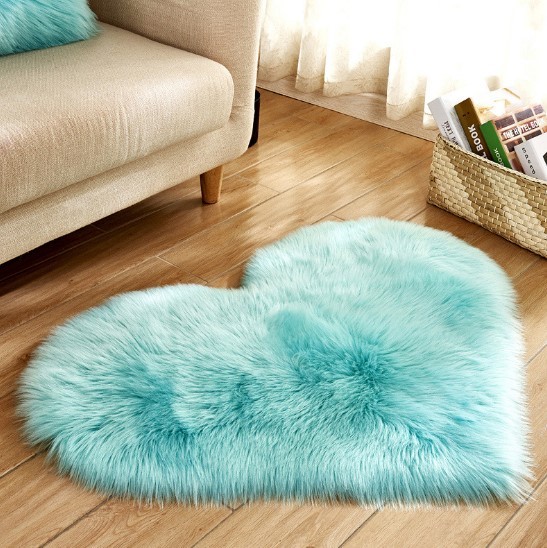Plush Heart Shaped Carpet Non-Slip Mat Fluffy Rug Floor Mat Blanket Sofa Cushion Foot Pad Carpets For Living Room Home Decor 7 Plush Heart Shaped Carpet Non-Slip Mat Fluffy Rug Floor Mat Blanket Sofa Cushion Foot Pad Carpets For Living Room Home Decor - Image 7