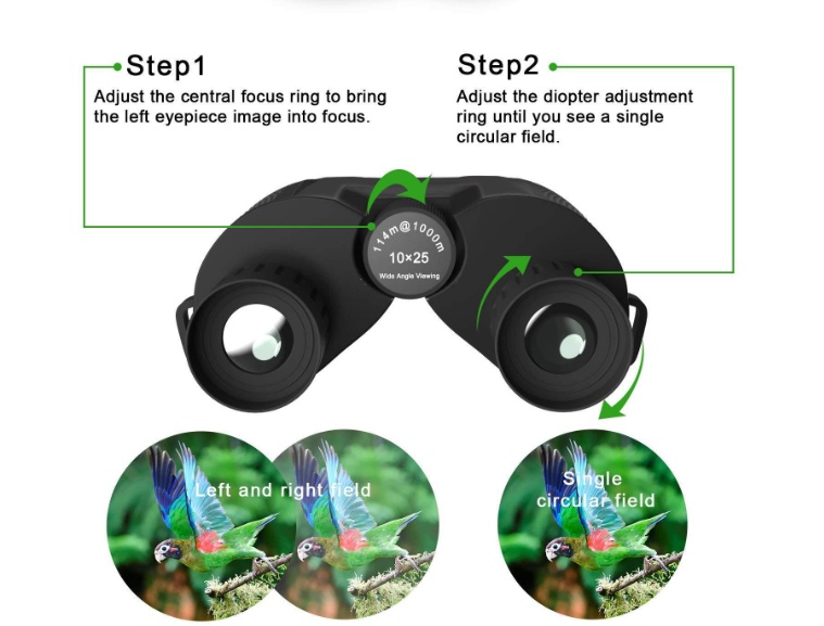 HD Portable Low Light Pocket Binoculars - 10x25 Compact Binoculars 4 HD Portable Low Light Pocket Binoculars - 10x25 Compact Binoculars - Image 4
