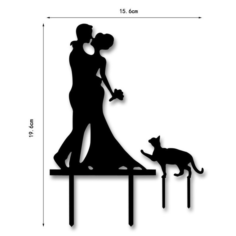 Acrylic Wedding Cake Topper Romantic Couple design with cute cat Wedding Cake Toppers Cake Top Decorating Decoration Mariage 2 Acrylic Wedding Cake Topper Romantic Couple design with cute cat Wedding Cake Toppers Cake Top Decorating Decoration Mariage - Image 2