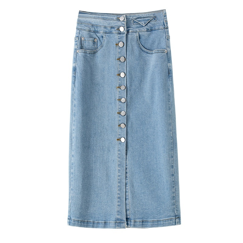 Single-breasted Denim Skirt For Women 4 Single-breasted Denim Skirt For Women - Image 4