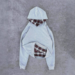 Hip Hop Double-sided Retro Plaid Casual Sweater