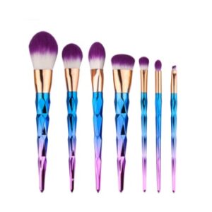 7-Piece Diamond Makeup Brush Set – Foundation & Face Makeup Tools Kit for Smooth Blending & Flawless Finish
