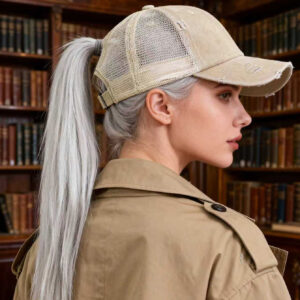 Solid-color, Frayed, Washed-out, Distressed, Mesh-patterned Cap - A Trendy, Youthful, Versatile Baseball Cap That Suits Both Daily Commuting And Outdoor Activities.