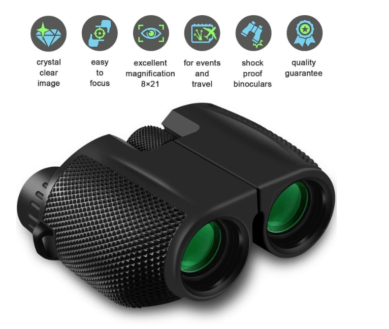 HD Portable Low Light Pocket Binoculars - 10x25 Compact Binoculars 2 HD Portable Low Light Pocket Binoculars - 10x25 Compact Binoculars - Image 2