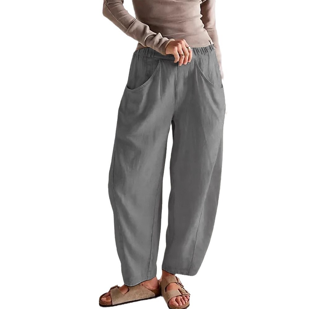 Spring New Arrival Cotton-Linen Solid-Color Fashionable Casual Pants 10 Spring New Arrival Cotton-Linen Solid-Color Fashionable Casual Pants - Image 10