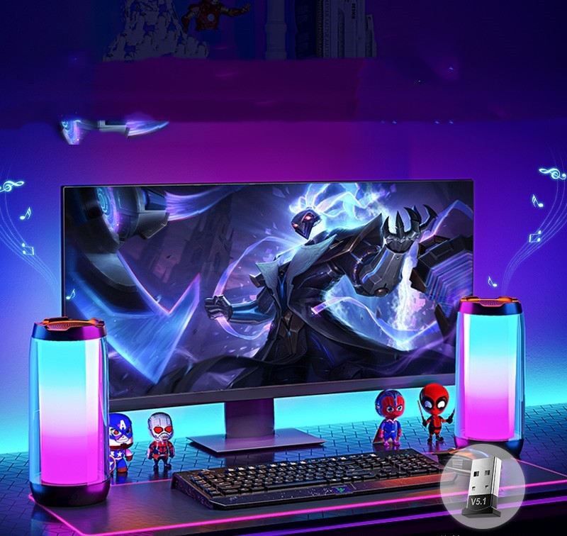 Smart Bluetooth Speaker with Ambient RGB Light – Gaming & Room Decor 2 Smart Bluetooth Speaker with Ambient RGB Light – Gaming & Room Decor - Image 2