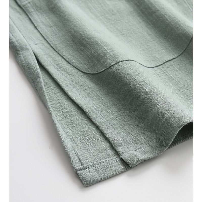 Cotton And Linen Tang Suit Vintage Loose Set 4 Cotton And Linen Tang Suit Vintage Loose Set - Image 4