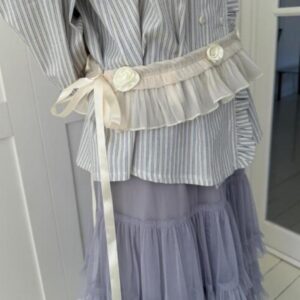 Women's Heavy-Duty Lace Belt With Ruffles And Lacing Short Style