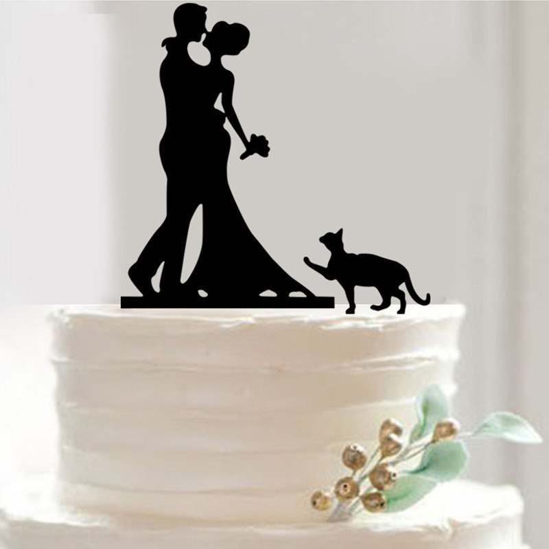 Acrylic Wedding Cake Topper Romantic Couple design with cute cat Wedding Cake Toppers Cake Top Decorating Decoration Mariage 1 Acrylic Wedding Cake Topper Romantic Couple design with cute cat Wedding Cake Toppers Cake Top Decorating Decoration Mariage