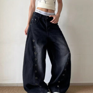 Eyelet Washed Scimitar Jeans