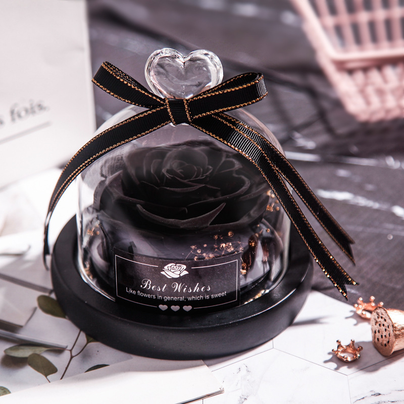 Valentine's Day Christmas Dried Flowers For Home Decor Wedding Gifts Dried Flowers Eternal Real Rose Home Decor With LED In Glass 4 Valentine's Day Christmas Dried Flowers For Home Decor Wedding Gifts Dried Flowers Eternal Real Rose Home Decor With LED In Glass - Image 4