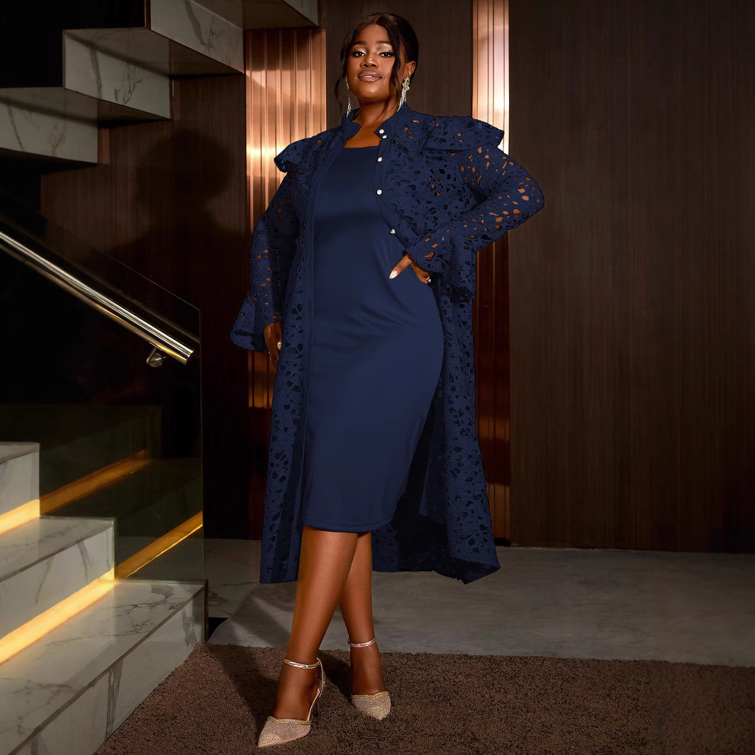 Lace Coat Half Turtleneck Cardigan Inner Wear Dress 7 Lace Coat Half Turtleneck Cardigan Inner Wear Dress - Image 7