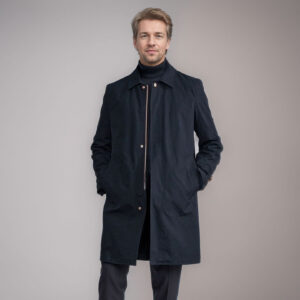 Solid Color Mid-length Trench Coat