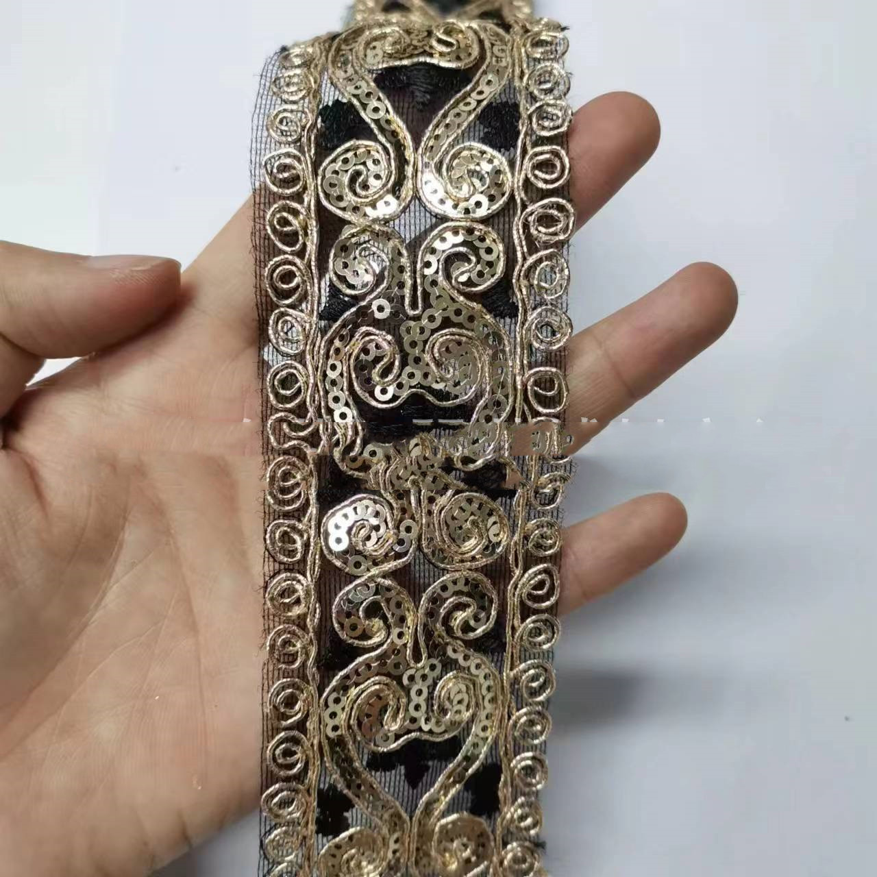 New Ethnic Ribbon Bar Code Embroidery Lace Sequins 7 New Ethnic Ribbon Bar Code Embroidery Lace Sequins - Image 7