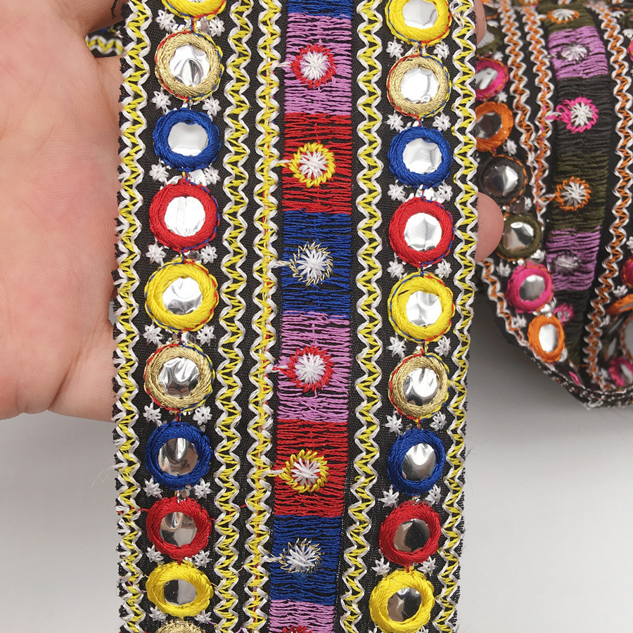 Lens Embroidery Lace DIY Ethnic Style Clothing Accessories Ribbon 1 Lens Embroidery Lace DIY Ethnic Style Clothing Accessories Ribbon